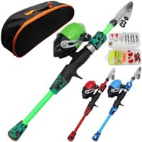 Bộ combo câu lure giá rẻ bao gồm cần, máy, mồi và túi đựng