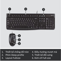 Bộ Combo chuột + Bàn phím Logitech MK120 Chính Hãng