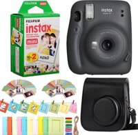 Bộ combo máy ảnh Fujifilm Instax Mini 11 + Phim Fuji Instax 20 ảnh + Vỏ bảo vệ + Bộ thiết kế khung (hình mẫu xám)