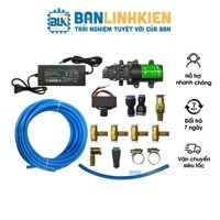 Bộ Combo Máy Bơm Nước Mini 12v Siêu Khỏe, Phun Sương DC12V 521 (6 mét ống tio + 5 đầu phun sương)