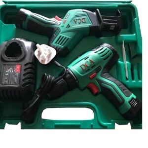Bộ combo máy khoan và máy cưa kiếm dùng pin DCA ADKIT02