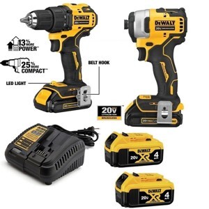 Bộ combo máy khoan vặn vít pin 20V Dewalt DCK2009M2