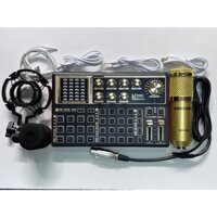 Bộ Combo Mic Thu Âm Hát Livestream Soundcard K300 PRO MAX & Mic BM900 tặng kèm tai nghe