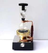 BỘ COMBO PHA CÀ PHÊ DHIKARI SYPHON MÀU ĐỒNG VÀ BẾP HALOGEN