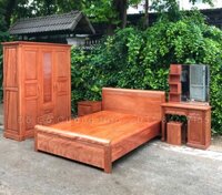 Bộ combo phòng ngủ gỗ Xoan Đào Lào - XĐ 11