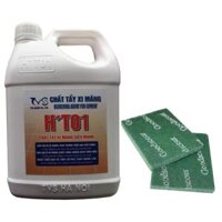 Bộ combo sản phẩm tẩy rửa xi măng HT01- TVS 5LIT và 2 pad cọ rửa xi măng, trên gạch đá, ngói, nhám, giả gỗ, sản phẩm mạnh nhất, can lớn tiết kiệm