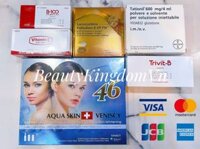 Bộ Combo thuốc truyền trắng Aqua Veniscy DualNA Double Whitening 10 lần truyền