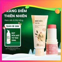 Bộ Combo Trang điểm tự nhiên Kem nền và kem má hồng Cỏ Mềm