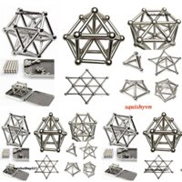 BỘ công cụ giải trí XẾP HÌNH BUCKY BAR nam châm từ bi nhiều màu sắc bi sắt