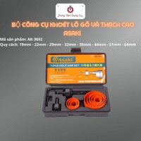 Bộ công cụ khoét lỗ gỗ và thạch cao Asaki AK-3682