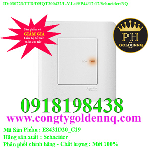 Bộ công tắc 2 cực 20A Schneider E8431D20_SZ_G19