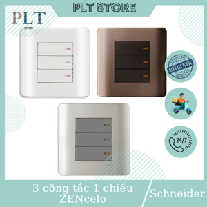 Bộ công tắc ba 1 chiều Zencelo Schneider E8433_1_SZ_G19