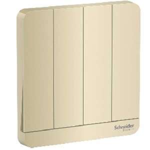Bộ công tắc bốn 1 chiều Schneider E8334L1LED-WG