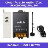 Bộ công tắc điều khiển từ xa 5Km/220V/30A có chức năng học lệnh từ điều khiển khác ở tần số 433MHZ, công tắc điều khiển