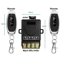 Bộ công tắc điều khiển từ xa rf 100m 30A 4000W 220V 2 tay điều khiển, điều khiển máy bơm nước