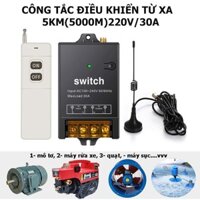 Bộ công tắc điều khiển từ xa 5Km/220V/30A có chức năng học lệnh từ điều khiển khác ở tần số 433MHZ, công tắc điều khiển