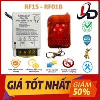 Bộ Công Tắc Điều Khiển Từ Xa KAWASAN RF15 và Remote Điều khiển Công Suất 1500W - HÀNG CHÍNH HÃNG