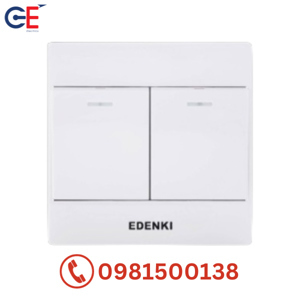 Bộ công tắc đôi 1 chiều Edenki EC-102