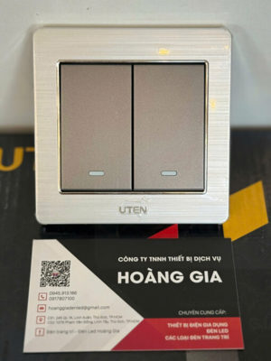 Bộ công tắc đôi 1 chiều Uten V6.0GK21