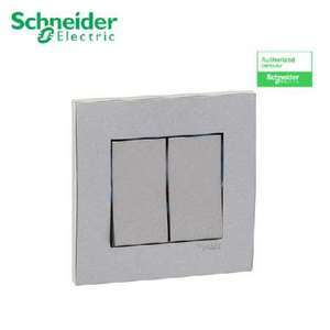 Bộ công tắc đôi 1 chiều Zencelo Schneider KB32_1_AS_G19