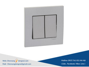 Bộ công tắc đôi 1 chiều Zencelo Schneider KB32_1_AS
