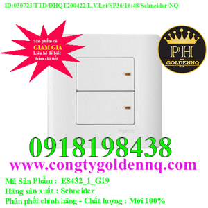 Bộ công tắc đôi 1 chiều Zencelo Schneider E8432_1_G19