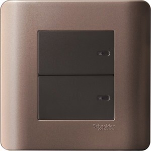 Bộ công tắc đôi 1 chiều Zencelo Schneider E8432_1_SZ_G19
