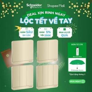 Bộ công tắc đôi 2 chiều Schneider E8332L2LED