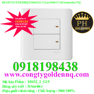 Bộ công tắc đôi 2 chiều Zencelo Schneider E8432_2_G19