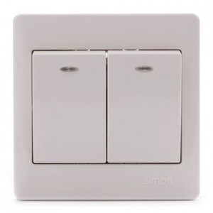 Bộ công tắc đôi hai chiều Simon 51022BD