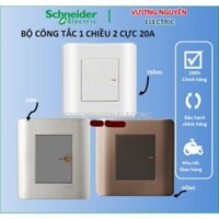 Bộ công tắc đơn 1 chiều 2 cực 20A máy nước nóng lạnh điều hòa mặt vuông ZENCELO SCHNEIDER- Vương Nguyên Electric