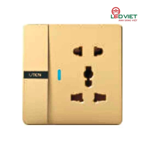 Bộ công tắc đơn 1 chiều và ổ cắm 5 chấu đa năng Uten Q7GK11Z12Z13/N