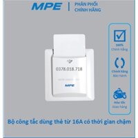 Bộ công tắc dùng thẻ từ vuông 16a có thời gian chậm BKT MPE - LOLi Electric