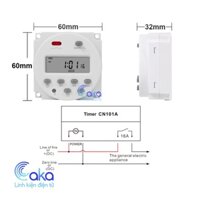 Bộ công tắc timer hẹn giờ lập trình điện tử 12V 24V 220V CN101A