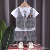 Bộ Công Tử cho bé trai , quần áo trẻ em chất cotton phong cách  cho bé từ 18 - 30 kg