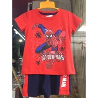 Bộ cotton bé trai ngừi nhện đỏ