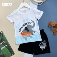 Bộ cotton cộc tay cho bé trai size 1-7T cho bé từ 10-25kg, chất mềm mại, không xù, không bai