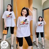 Bộ Cotton Giá Rẻ ❤️FREESHIP❤️  Bộ Quần Áo Nữ Mùa Hè Bộ Lửng Micky