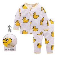 Bộ cotton giấy cho bé nằm điều hòa