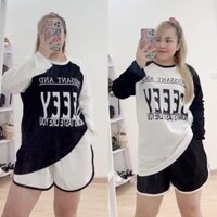 BỘ COTTON NỮ QC TAY DÀI QUẦN ĐÙI BIGSIZE 60-95KG