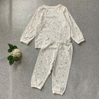 Bộ cotton thu đông bé gái nhí TDKID mã 02457 hàng xuất Hàn, size 6-20kg, áo áo rời quần rời.