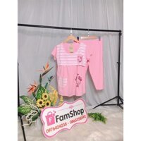 Bộ cotton Việt Nam hồng