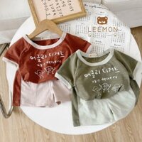 BỘ COTTON XƯỢC IN BÁNH HÀN QUỐC CHO BÉ