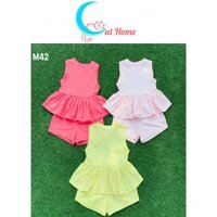 Bộ Cotton Xước Quần Túi Dáng Xinh Cho Bé - Cat Home