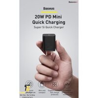 Bộ củ + cáp sạc Baseus Super Si 20W iPhone 12 Pro Max
