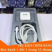 Bộ củ cáp sạc casim T202w chính hãng đầu ra 2.4A , chân sạc iphone, samsung, sạc nhanh - Cao cấp bền bỉ