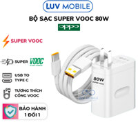 Bộ Củ Cáp Sạc Nhanh 80W Super VOOC Super Dart, Full Box Dùng Cho Oppo Realme Q5 pro GT Reno 5, Cổng Usb Type C