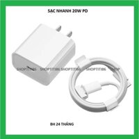 Bộ củ cáp sạc nhanh PD 20W sạc cho máy 8>14. BH 12 Tháng-1 Đổi 1, Củ sạc nhanh chân dẹt, chân tròn