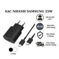 Bộ Củ Cáp Sạc Nhanh SamSung 25w,TypeC To TypeC,Cam Kết Sạc Nhanh,Bảo Vệ Pin,Chống Cháy Nổ,Dành Cho Nhiều Máy SamSung