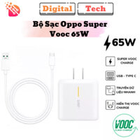 Bộ Củ Cáp Sạc Siêu Nhanh Oppo VOOC 65W, Chuẩn Sạc Super Vooc Dùng Cho Oppo/Realme/Reno/Reno 4/Reno 5